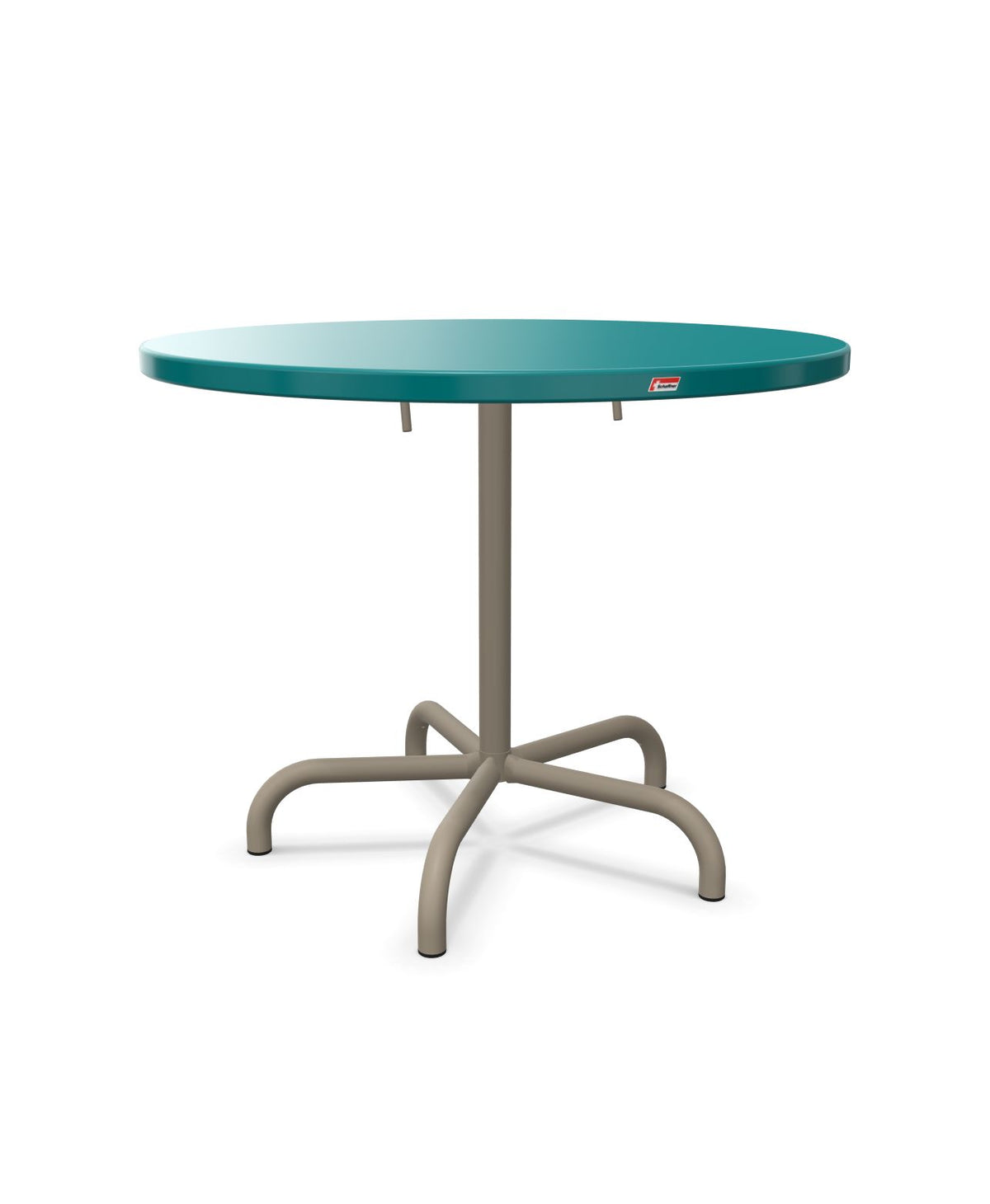 Schaffner Säntis Table repas rabattable Ø92cm Bleu Kali 56 Champagne 85