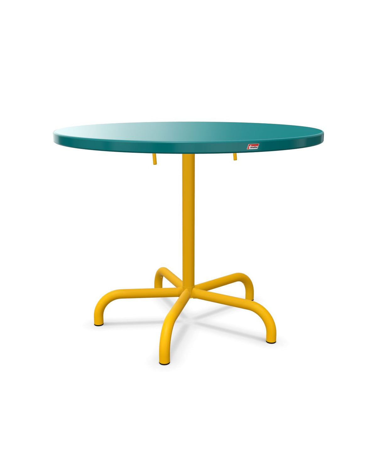 Schaffner Säntis Table repas rabattable Ø92cm Bleu Kali 56 Jaune 11