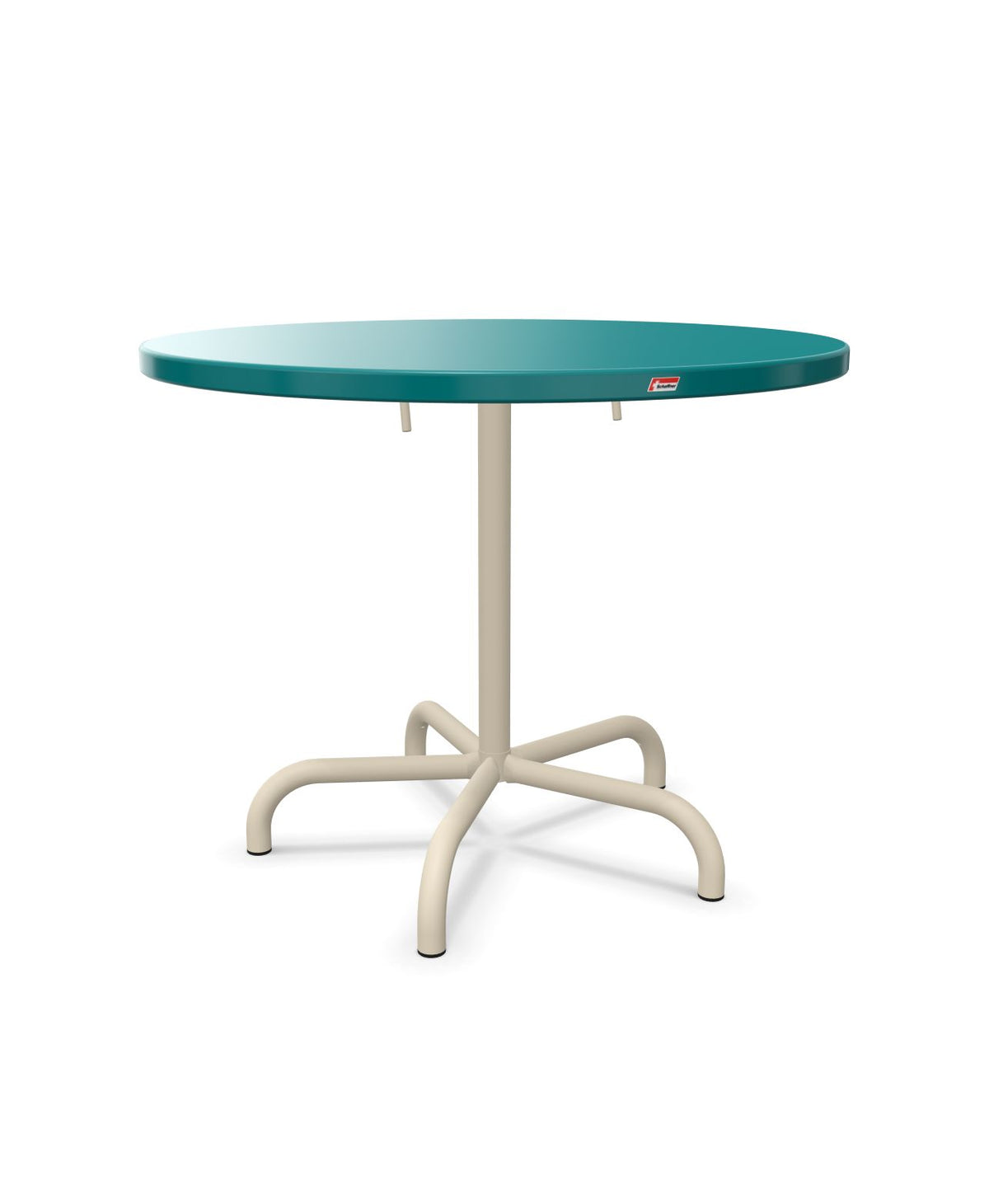 Schaffner Säntis Table repas rabattable Ø92cm Bleu Kali 56 Sable Pastel 15