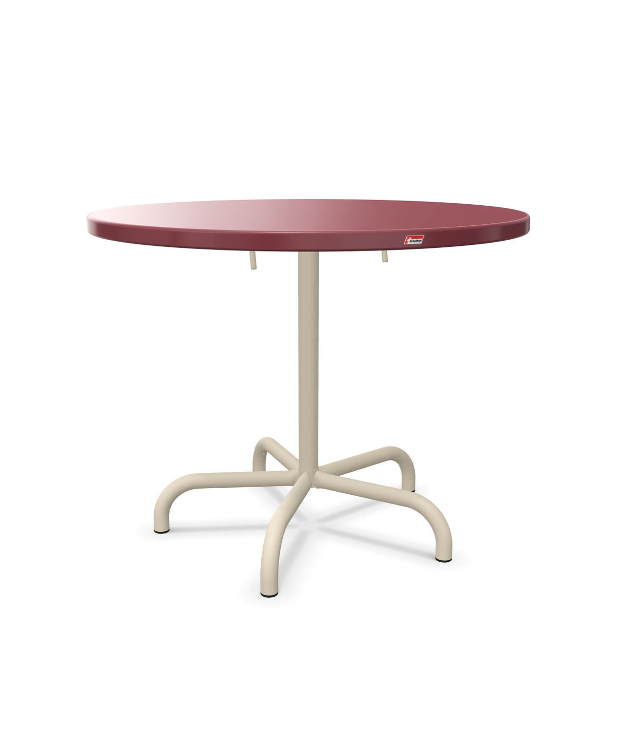 Schaffner Säntis Table repas rabattable Ø92cm Bordeaux 38 Sable Pastel 15