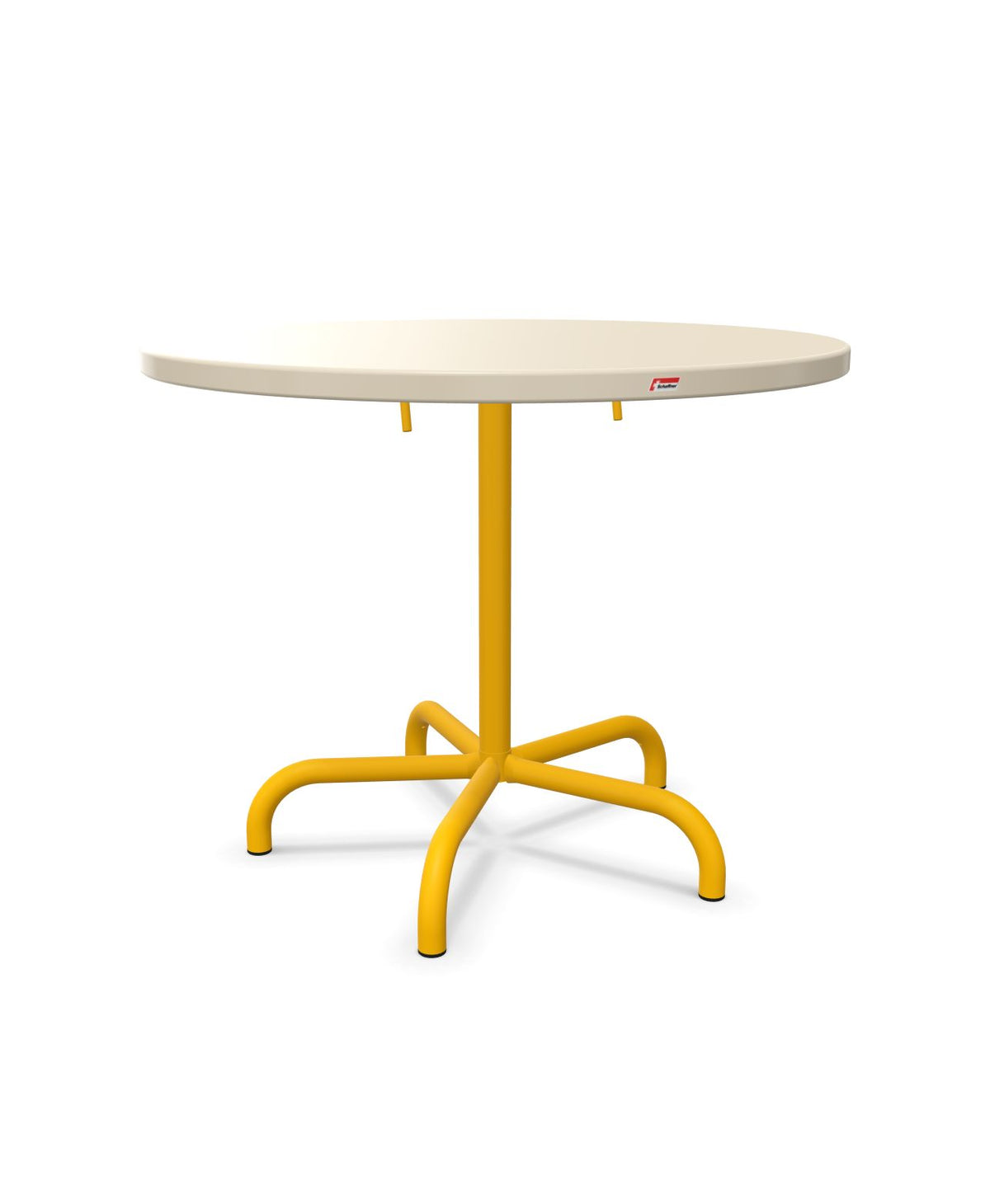 Schaffner Säntis Table repas rabattable Ø92cm Sable Pastel 15 Jaune 11