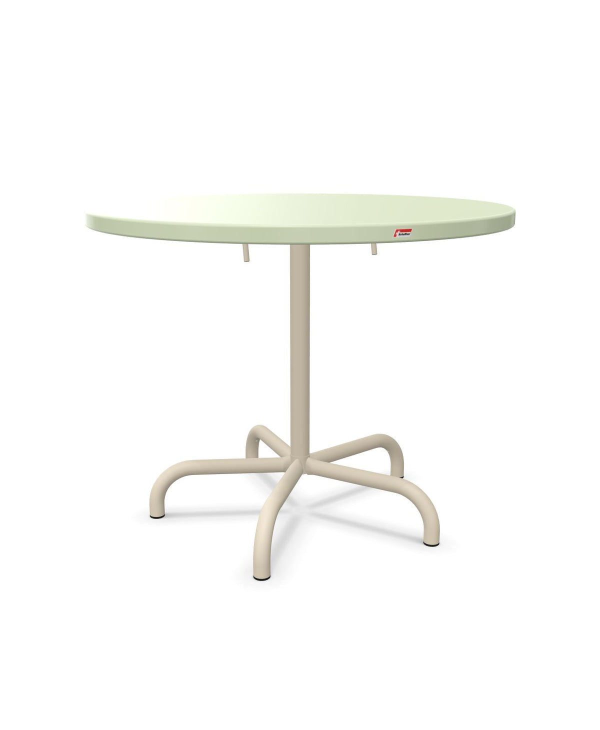 Schaffner Säntis Table repas rabattable Ø92cm Vert Pastel 64 Sable Pastel 15