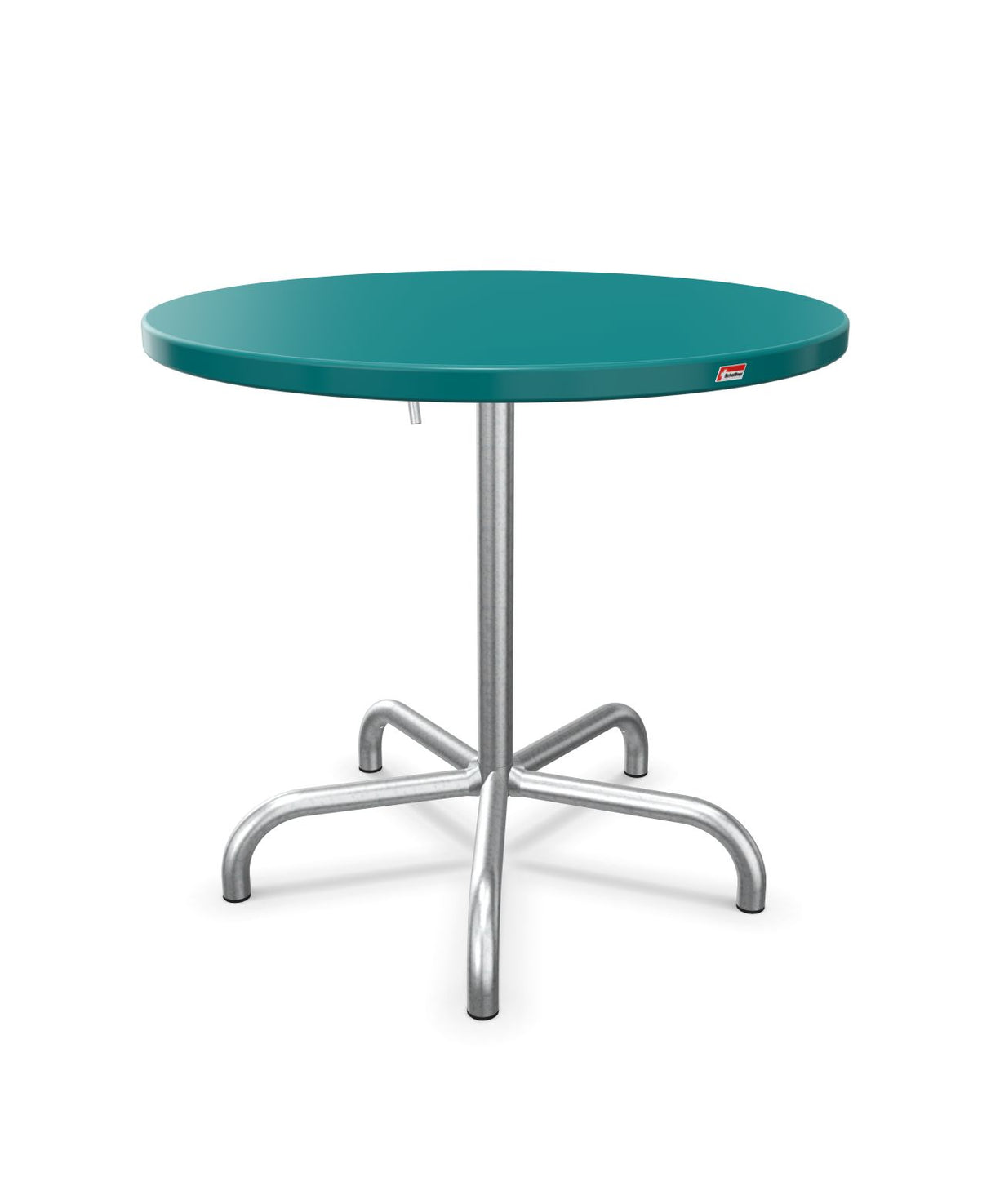 Schaffner Säntis Table repas rabattable ronde Ø80cm Bleu Kali 56 Galvanisé à chaud 02