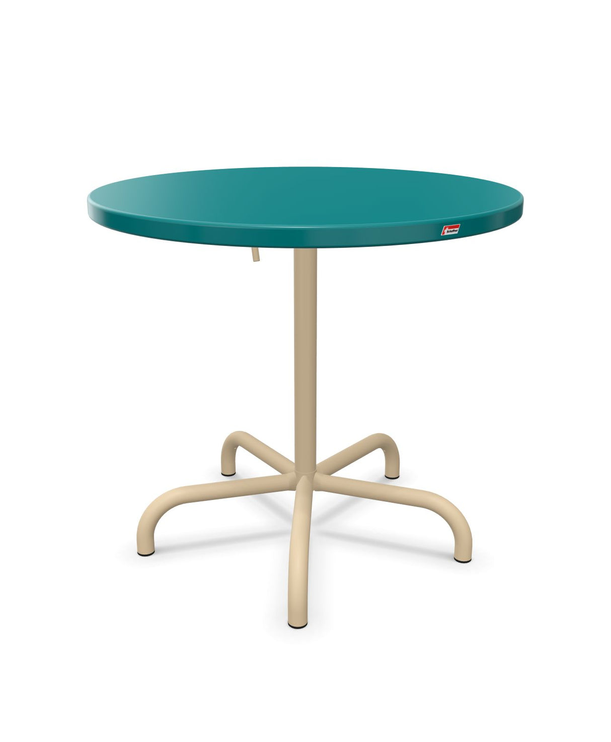 Schaffner Säntis Table repas rabattable ronde Ø80cm Bleu Kali 56 Marron Pastel 83