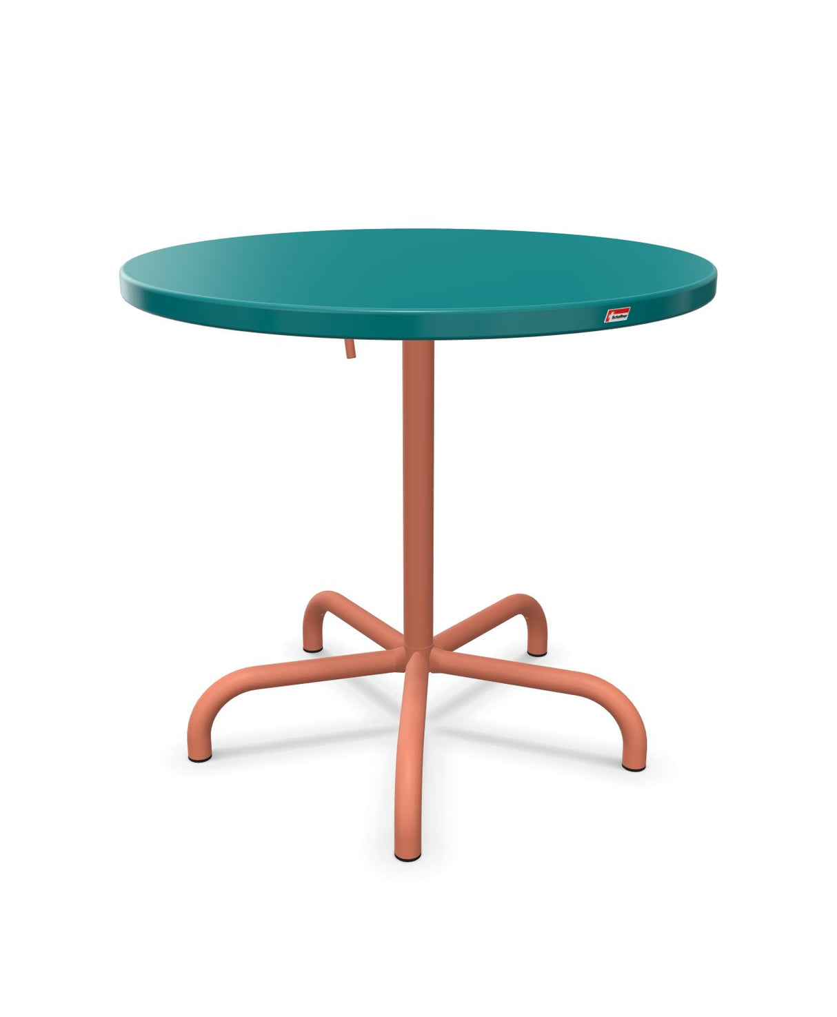 Schaffner Säntis Table repas rabattable ronde Ø80cm Bleu Kali 56 Terracotta 84