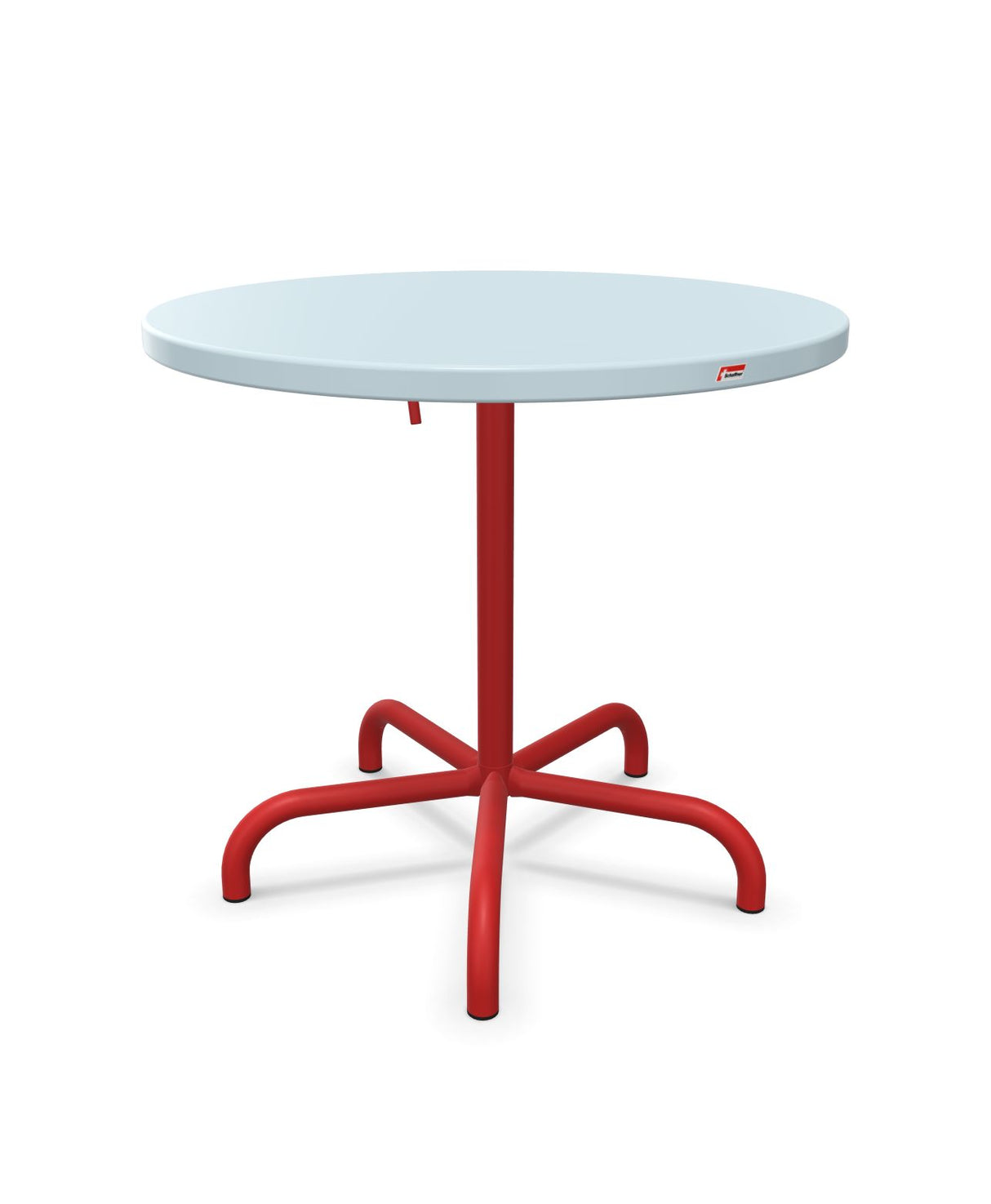 Schaffner Säntis Table repas rabattable ronde Ø80cm Bleu Pastel 51 Rouge 30