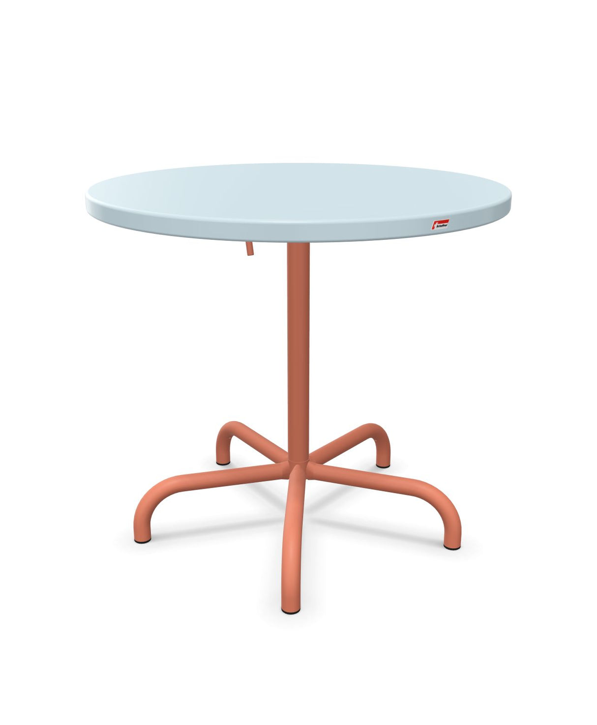 Schaffner Säntis Table repas rabattable ronde Ø80cm Bleu Pastel 51 Terracotta 84