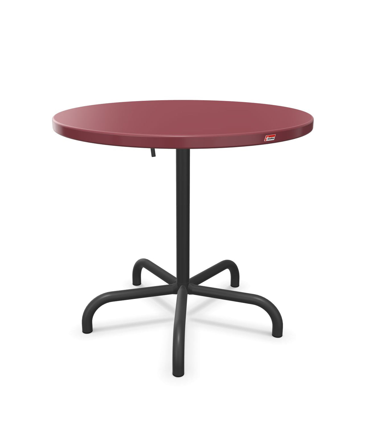 Schaffner Säntis Table repas rabattable ronde Ø80cm Bordeaux 38 Anthracite 77