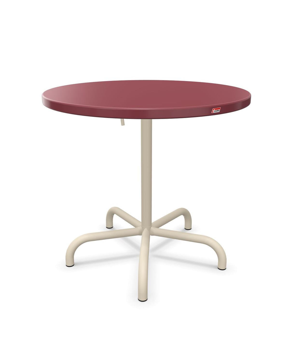 Schaffner Säntis Table repas rabattable ronde Ø80cm Bordeaux 38 Sable Pastel 15