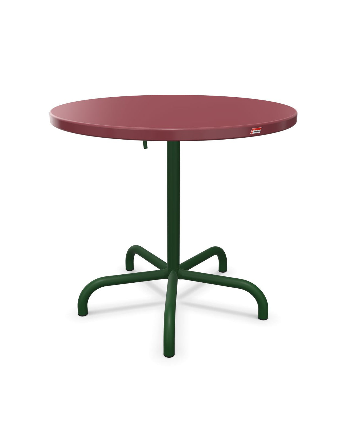 Schaffner Säntis Table repas rabattable ronde Ø80cm Bordeaux 38 Vert Sapin 66