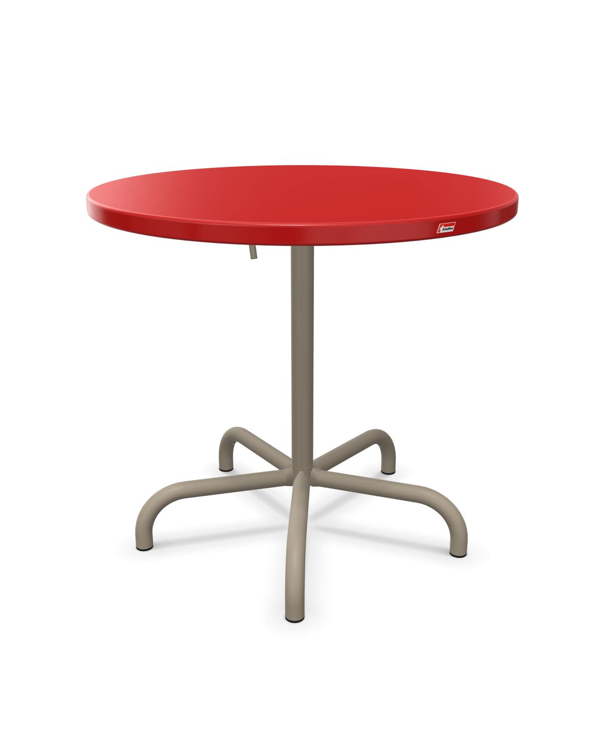 Schaffner Säntis Table repas rabattable ronde Ø80cm Rouge 30 Champagne 85