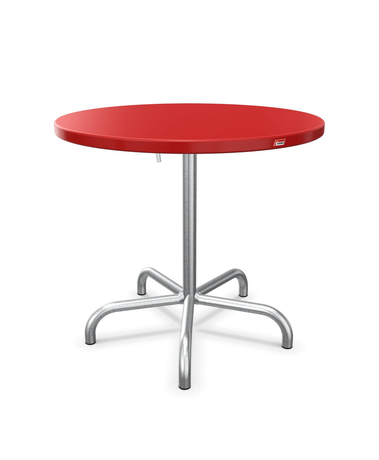 Schaffner Säntis Table repas rabattable ronde Ø80cm Rouge 30 Galvanisé à chaud 02