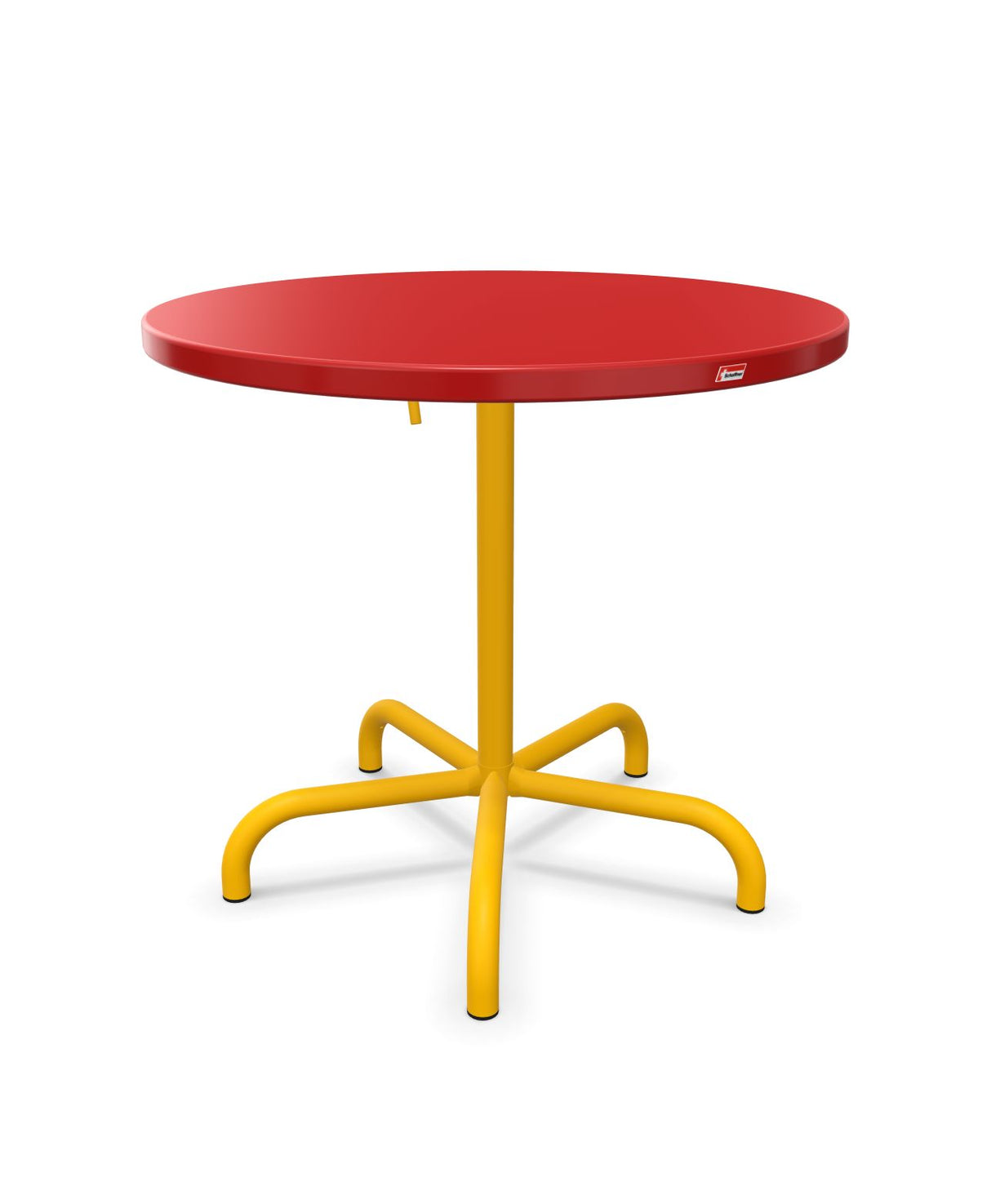Schaffner Säntis Table repas rabattable ronde Ø80cm Rouge 30 Jaune 11