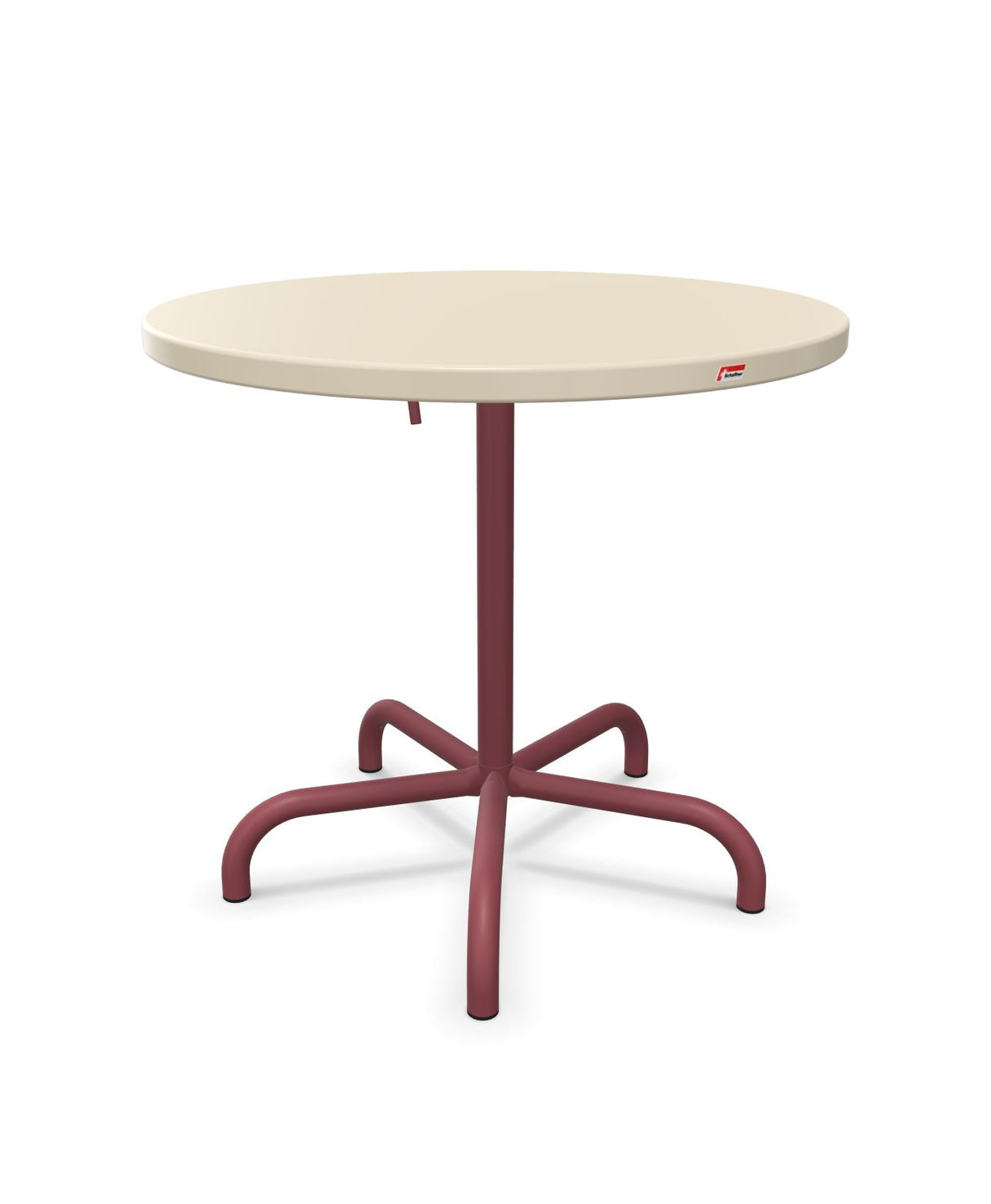 Schaffner Säntis Table repas rabattable ronde Ø80cm Sable Pastel 15 Bordeaux 38