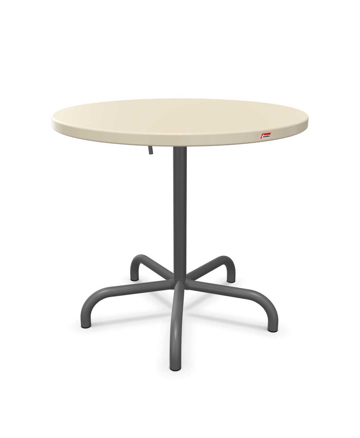 Schaffner Säntis Table repas rabattable ronde Ø80cm Sable Pastel 15 Graphite 73