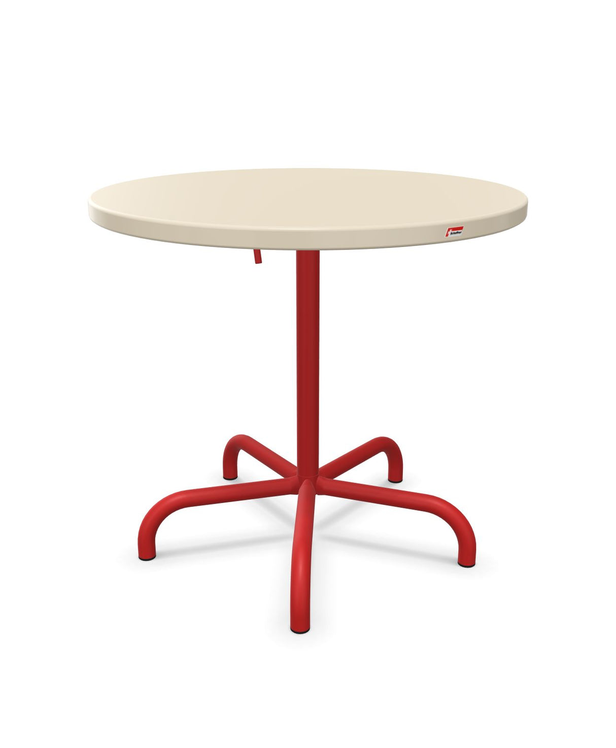 Schaffner Säntis Table repas rabattable ronde Ø80cm Sable Pastel 15 Rouge 30