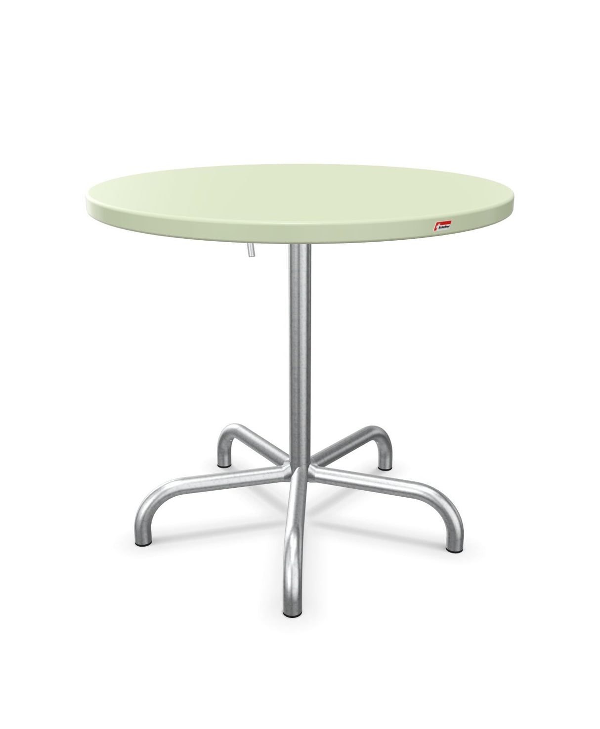 Schaffner Säntis Table repas rabattable ronde Ø80cm Vert Pastel 64 Galvanisé à chaud 02