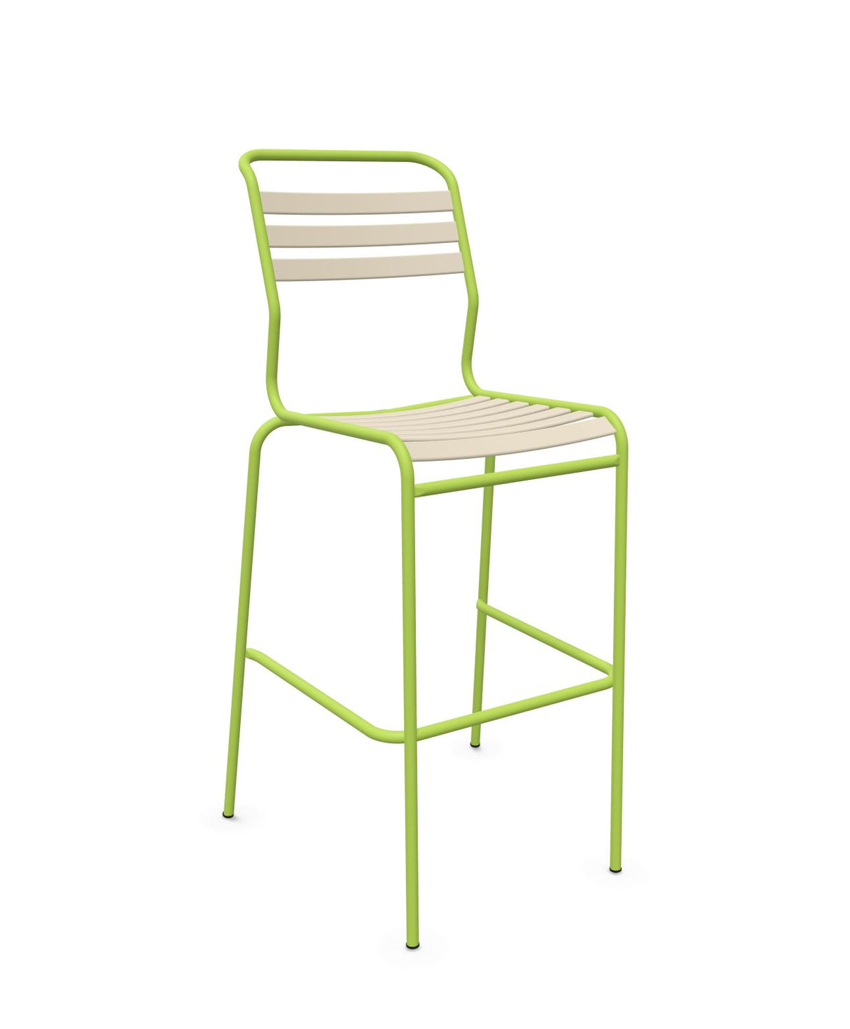 Schaffner Säntis Tabouret de bar à lattes Sable Pastel 15 Vert Clair 63