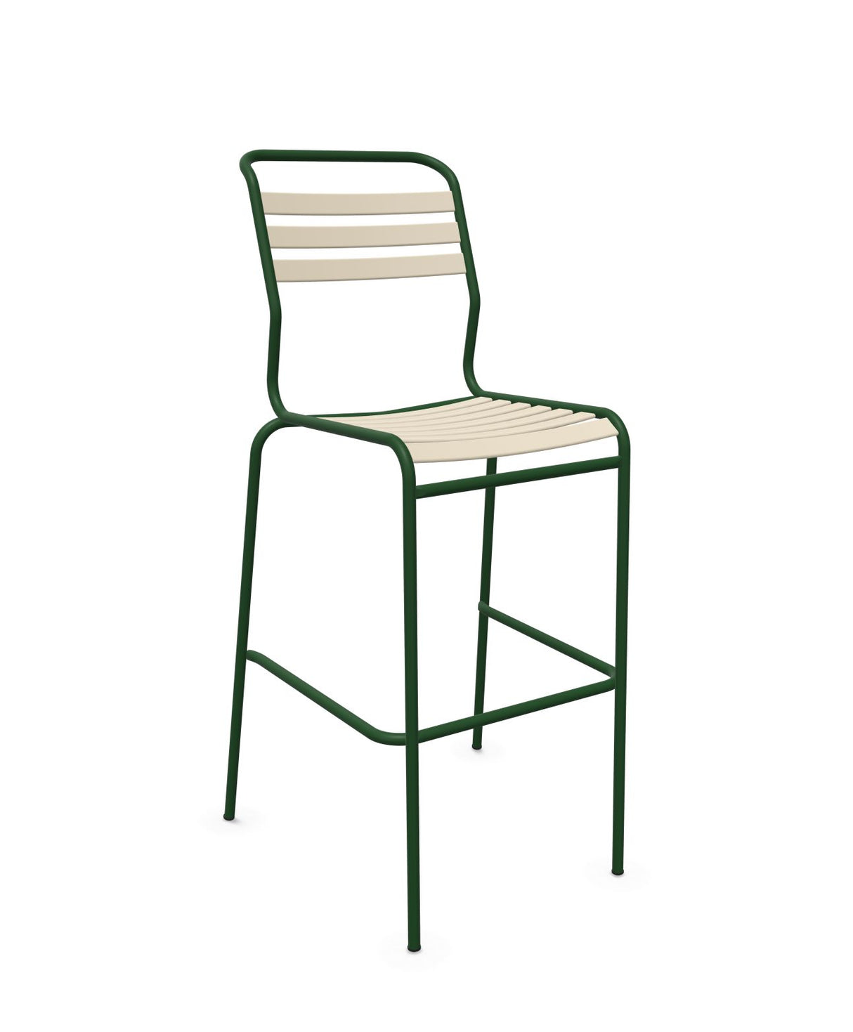 Schaffner Säntis Tabouret de bar à lattes Sable Pastel 15 Vert Sapin 66