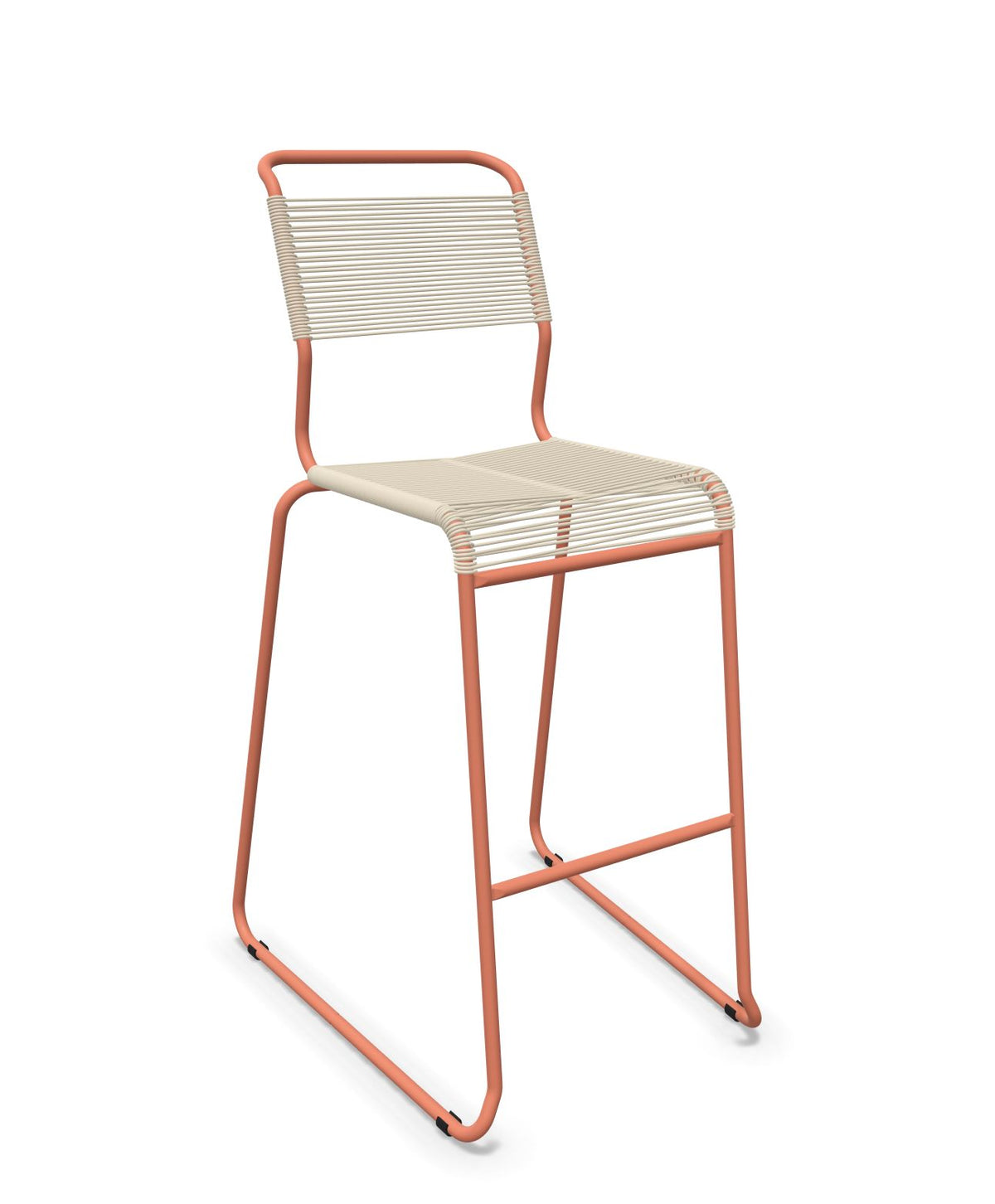 Schaffner Säntis Tabouret de bar Spaghetti luge sans accoudoirs Sable pastel 15 Terracotta 84