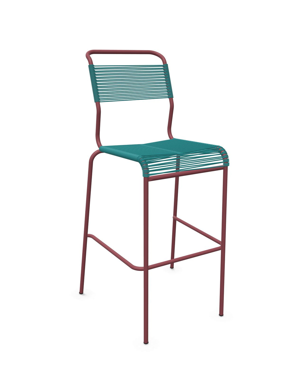 Schaffner Säntis Tabouret de bar Spaghetti sans accoudoirs Bleu Kali 56 Bordeaux 38
