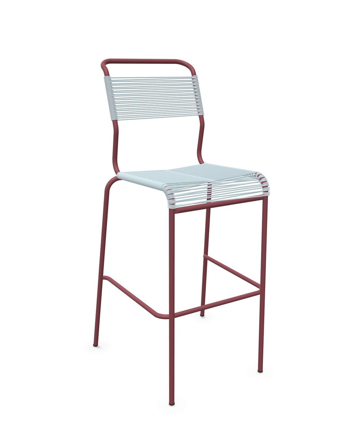 Schaffner Säntis Tabouret de bar Spaghetti sans accoudoirs Bleu Pastel 51 Bordeaux 38