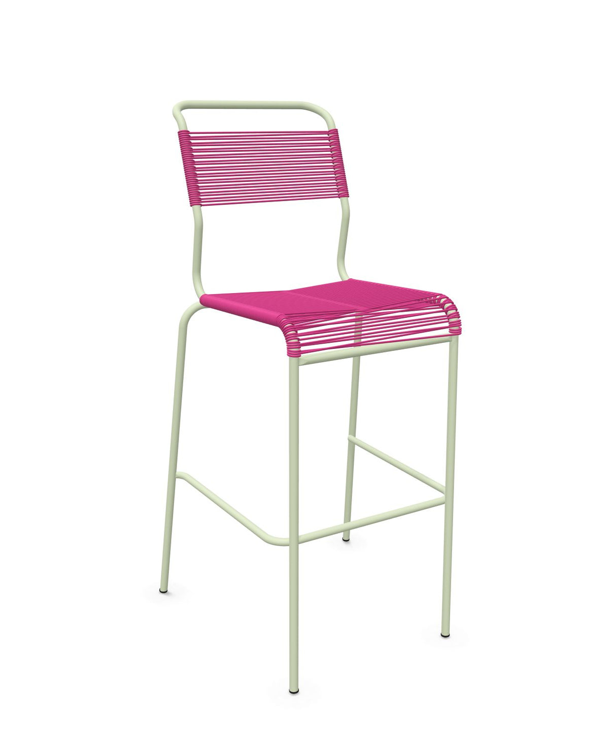 Schaffner Säntis Tabouret de bar Spaghetti sans accoudoirs Rose 41 Vert Pastel 64