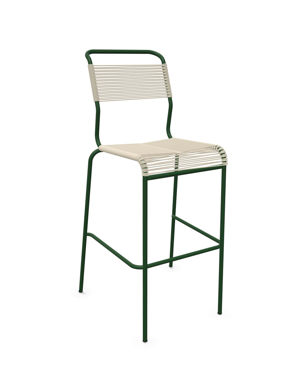 Schaffner Säntis Tabouret de bar Spaghetti sans accoudoirs Sable pastel 15 Vert Sapin 66