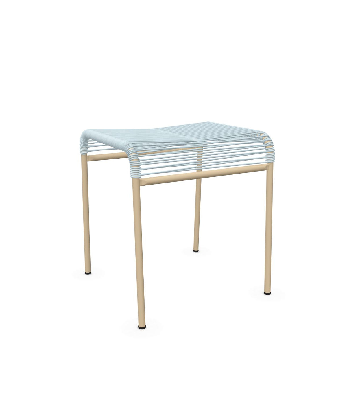 Schaffner Säntis Tabouret Spaghetti Bleu Pastel 51 Marron Pastel 83