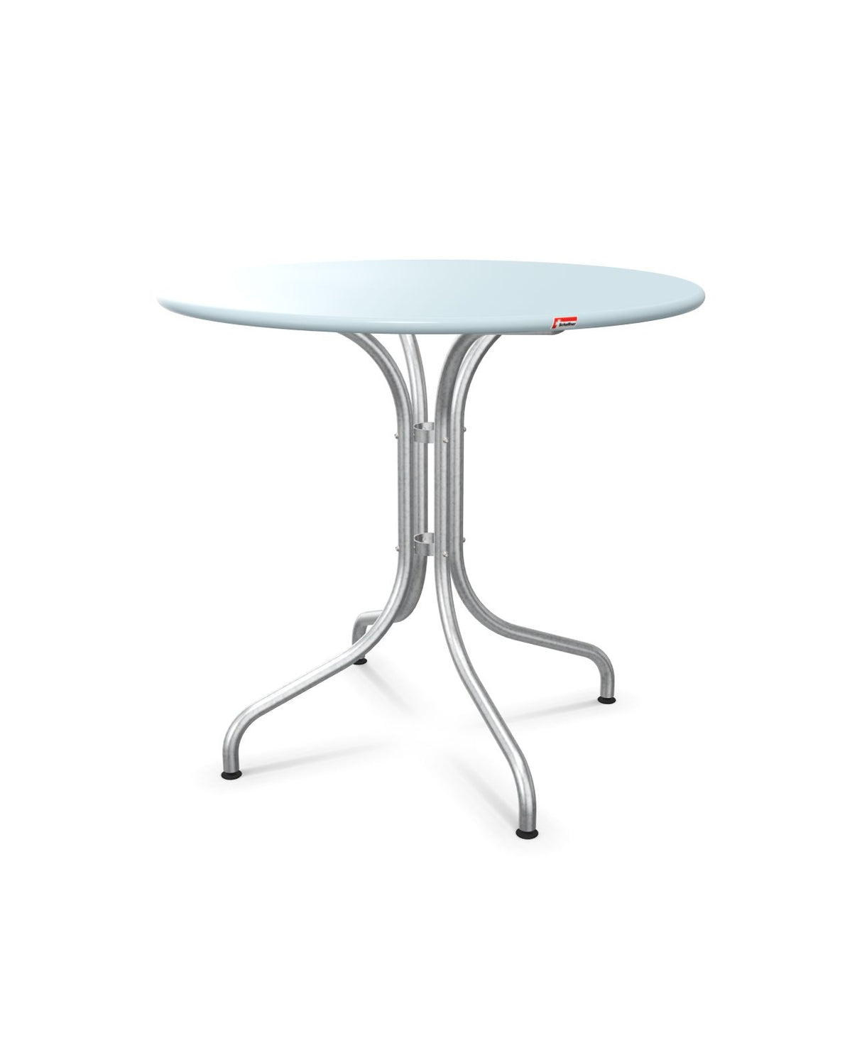 Schaffner St. Moritz Table repas fixe Ø80cm Bleu Pastel 51 Galvanisé à chaud 02