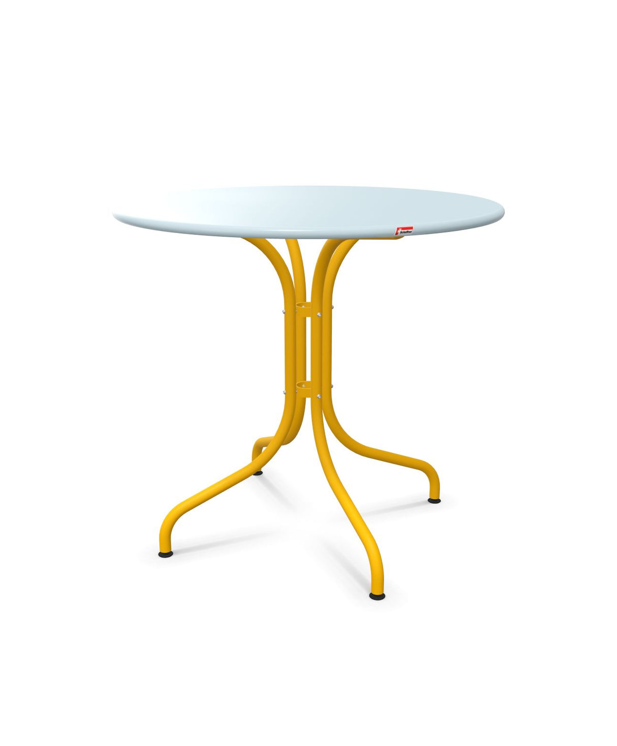Schaffner St. Moritz Table repas fixe Ø80cm Bleu Pastel 51 Jaune 11