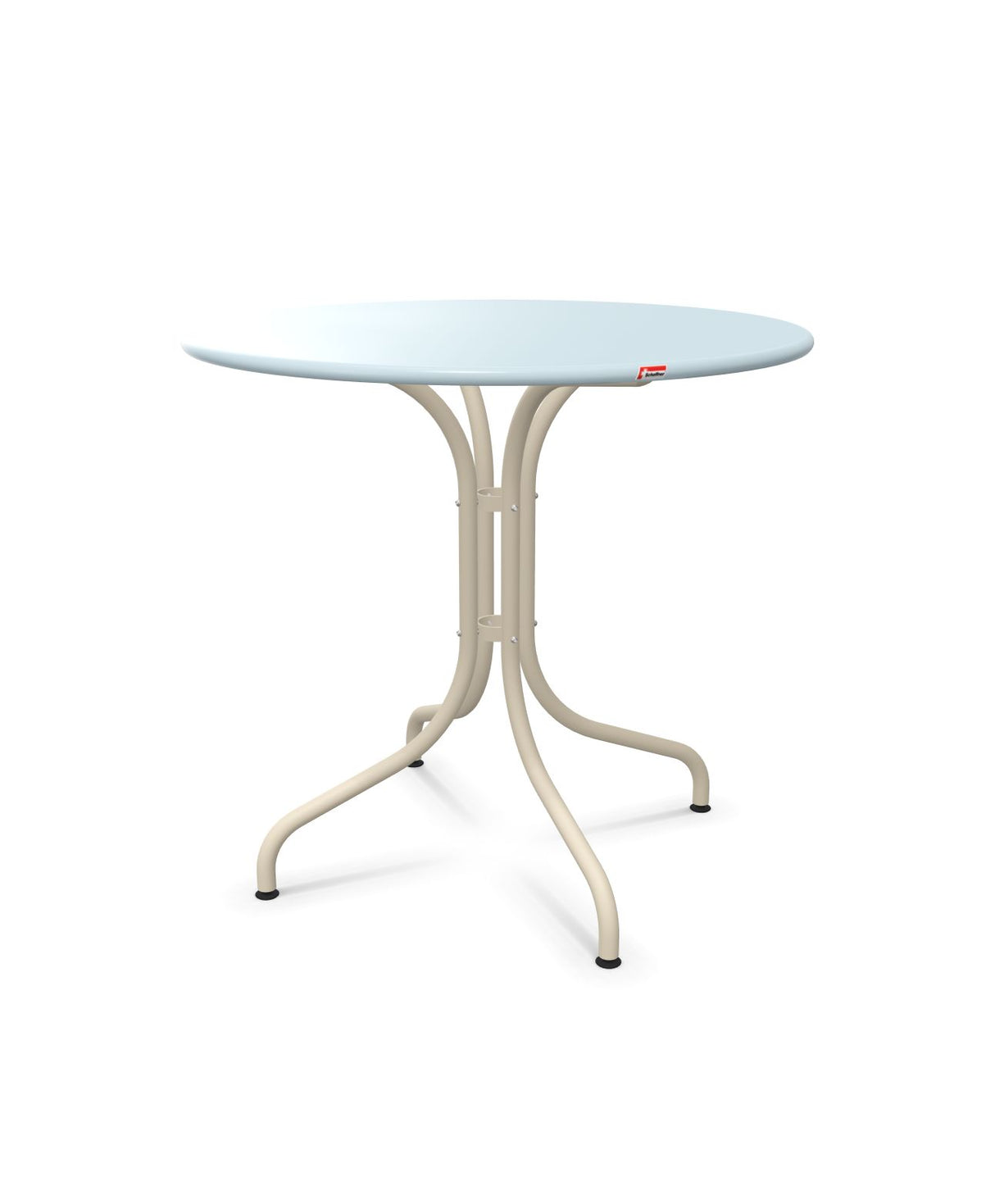 Schaffner St. Moritz Table repas fixe Ø80cm Bleu Pastel 51 Sable Pastel 15