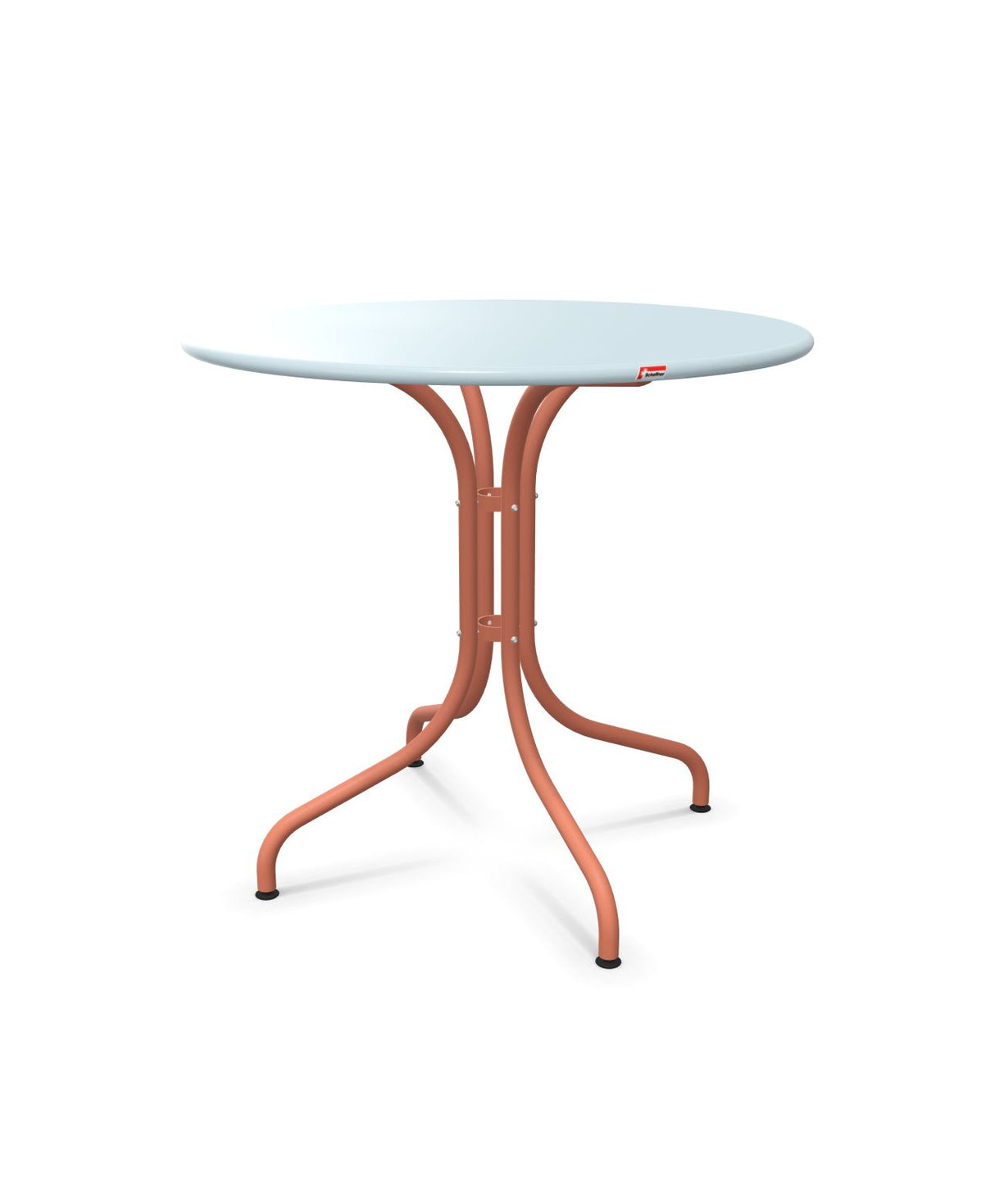 Schaffner St. Moritz Table repas fixe Ø80cm Bleu Pastel 51 Terracotta 84