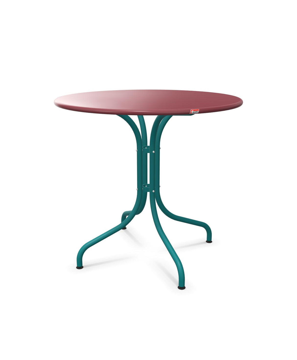 Schaffner St. Moritz Table repas fixe Ø80cm Bordeaux 38 Bleu Kali 56