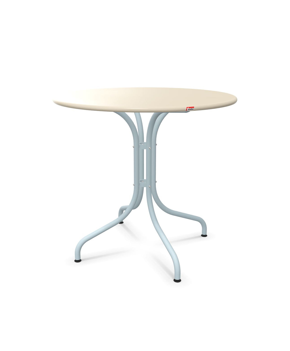 Schaffner St. Moritz Table repas fixe Ø80cm Sable Pastel 15 Bleu Pastel 51