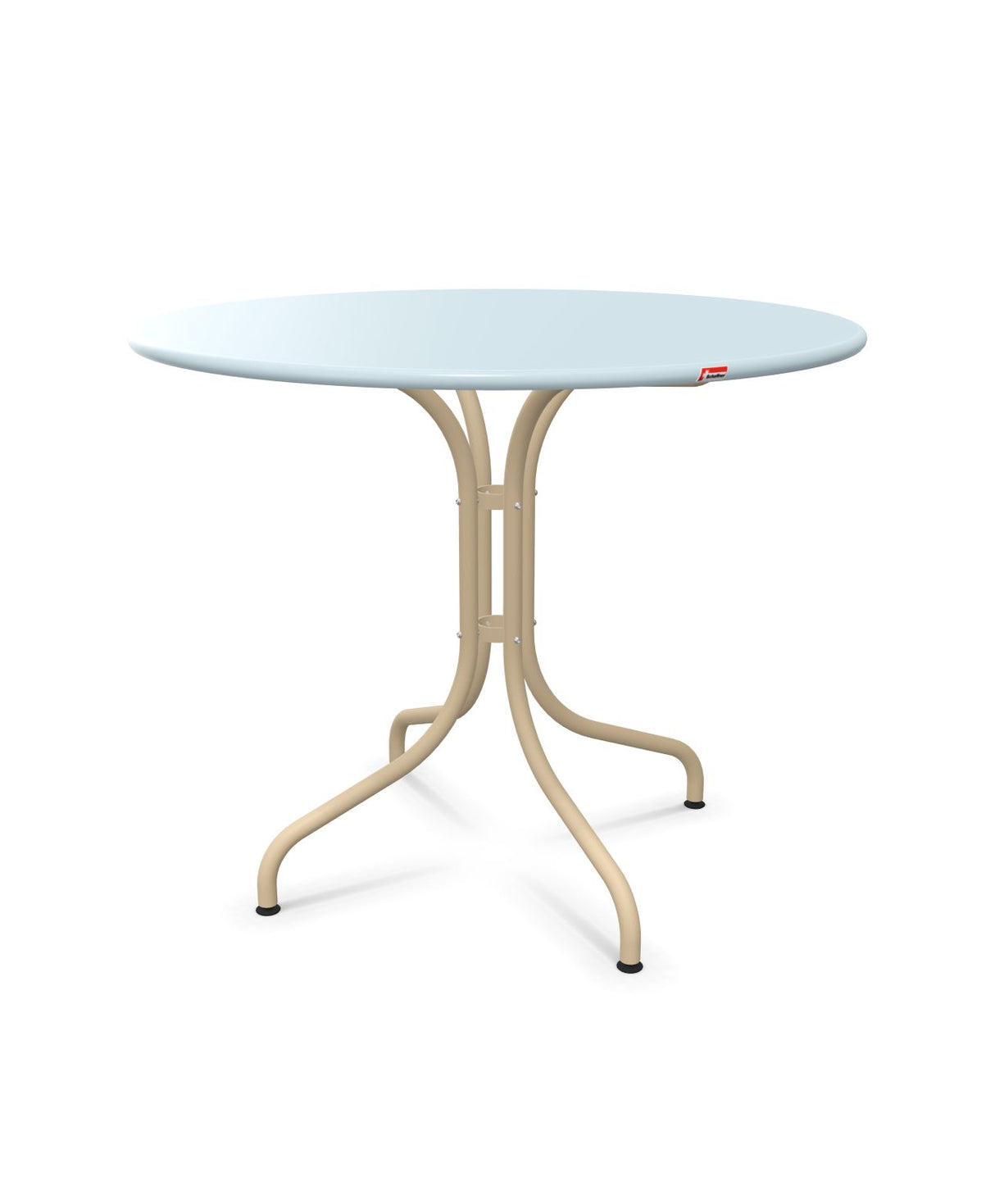 Schaffner St. Moritz Table repas fixe Ø90cm Bleu Pastel 51 Marron Pastel 83