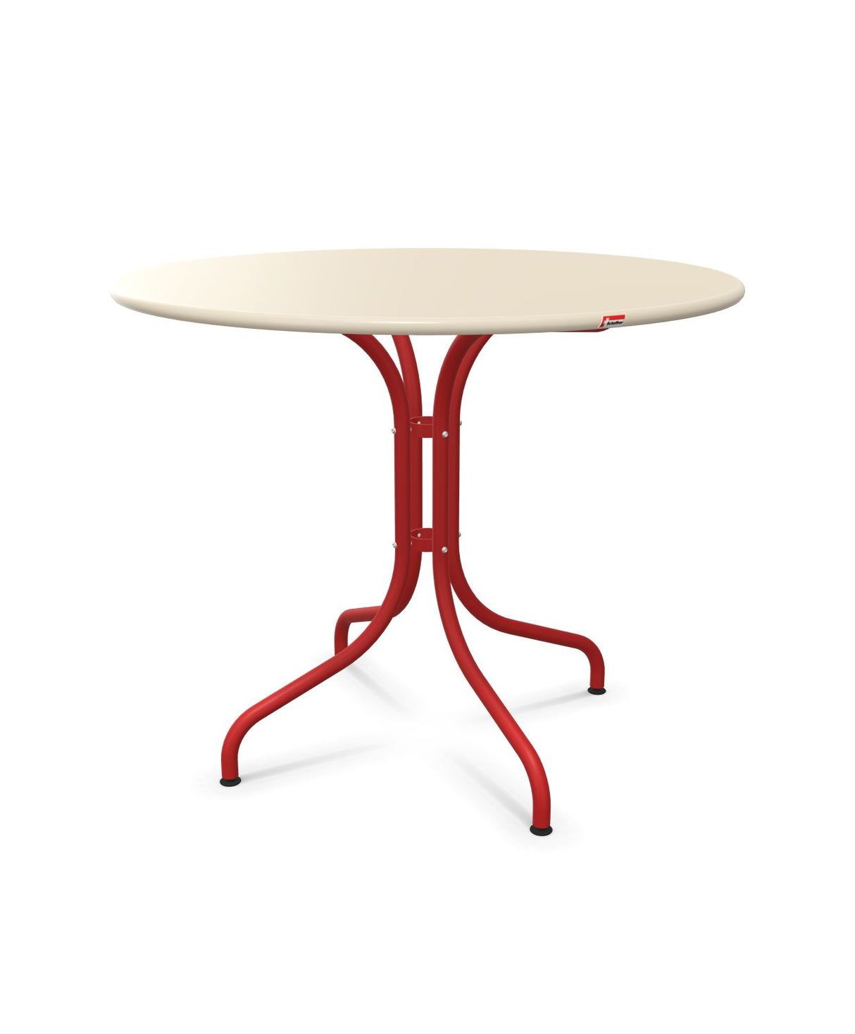 Schaffner St. Moritz Table repas fixe Ø90cm Sable Pastel 15 Rouge 30