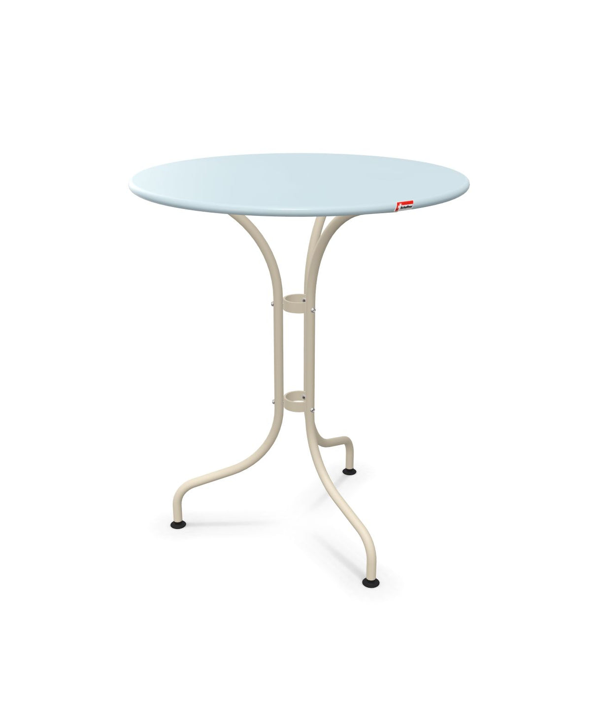 Schaffner St. Moritz Table repas rabattable Ø60cm Bleu Pastel 51 Sable Pastel 15