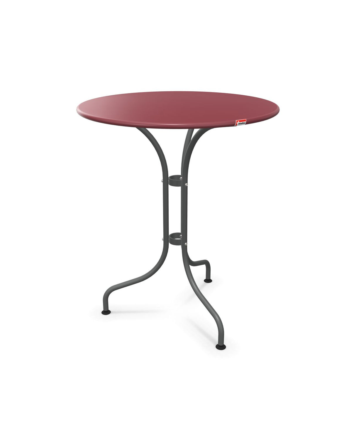Schaffner St. Moritz Table repas rabattable Ø60cm Bordeaux 38 Graphite 73