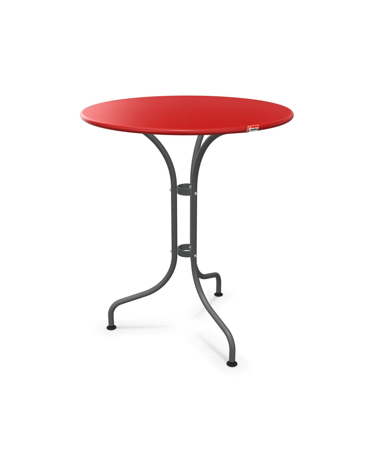 Schaffner St. Moritz Table repas rabattable Ø60cm Rouge 30 Graphite 73