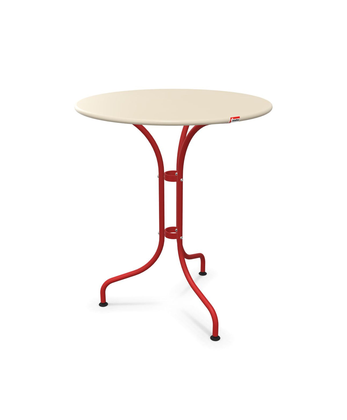Schaffner St. Moritz Table repas rabattable Ø60cm Sable Pastel 15 Rouge 30