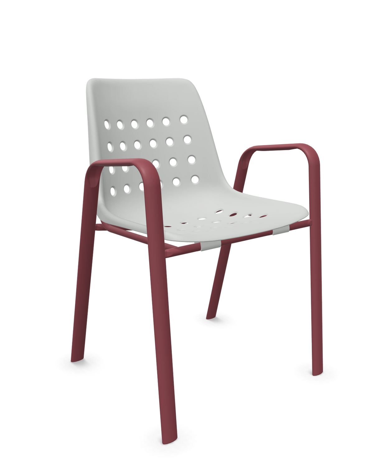 Schaffner Bermuda Fauteuil repas avec accoudoirs tubes ovales
