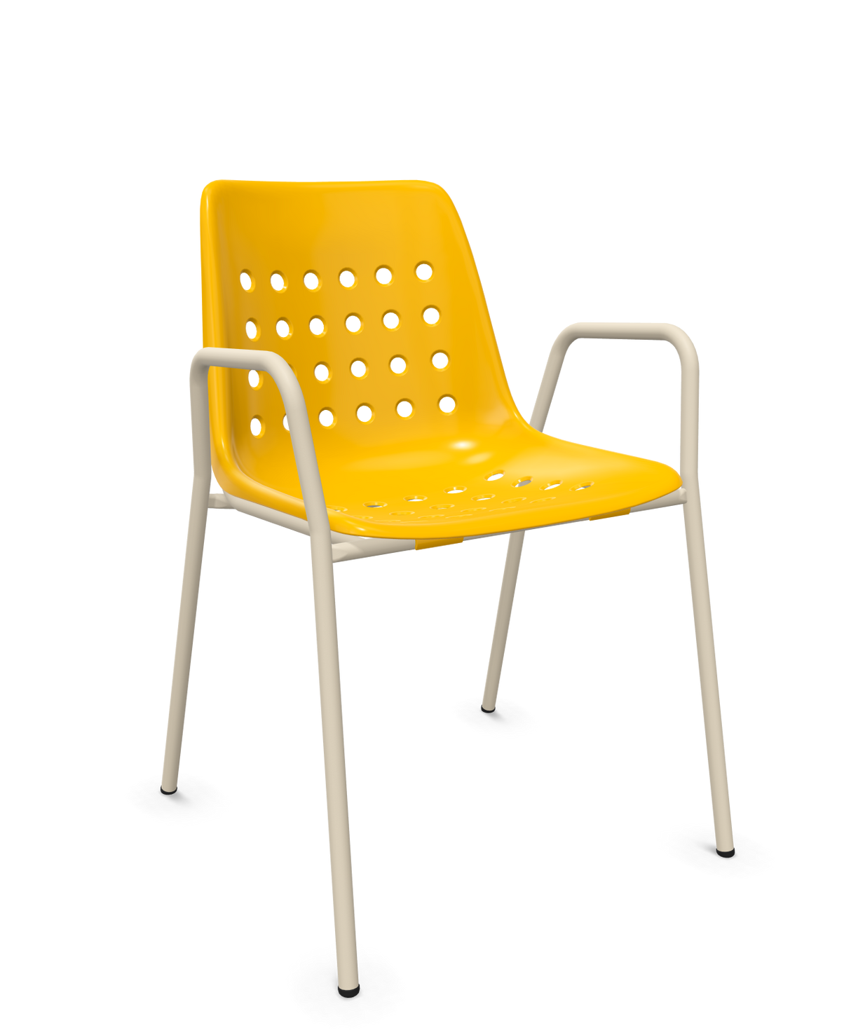 Schaffner Bermuda Fauteuil repas avec accoudoirs tubes ronds