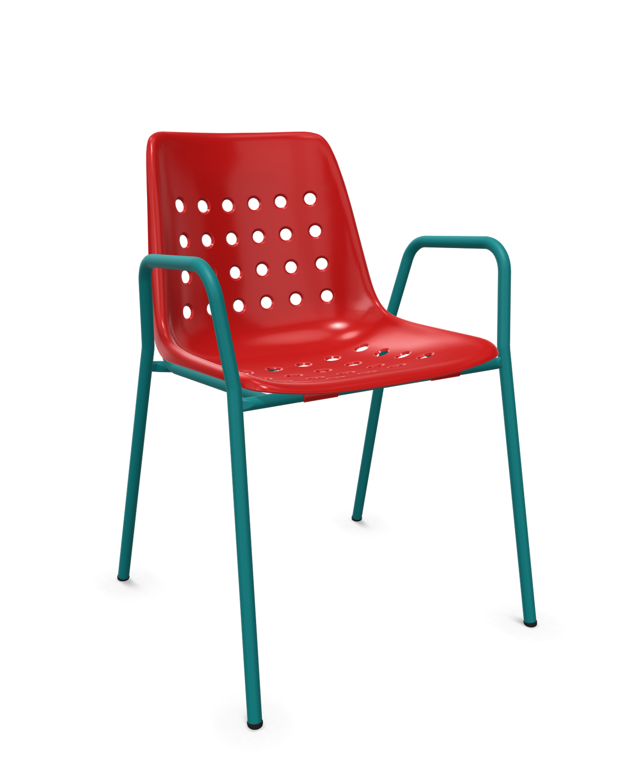 Schaffner Bermuda Fauteuil repas avec accoudoirs tubes ronds