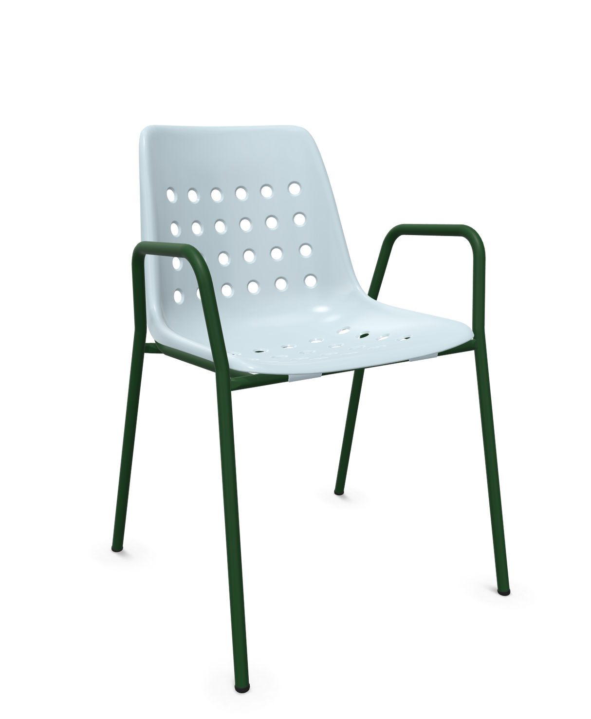 Schaffner Bermuda Fauteuil repas avec accoudoirs tubes ronds