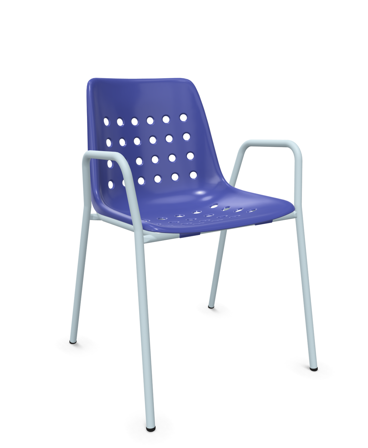 Schaffner Bermuda Fauteuil repas avec accoudoirs tubes ronds