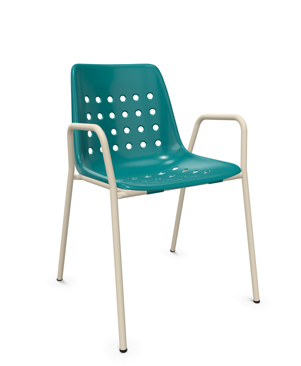 Schaffner Bermuda Fauteuil repas avec accoudoirs tubes ronds