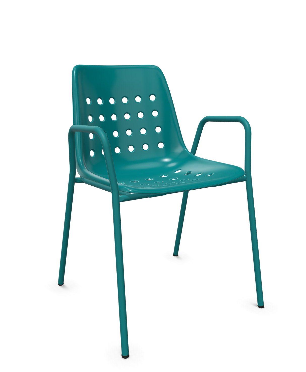 Schaffner Bermuda Fauteuil repas avec accoudoirs tubes ronds