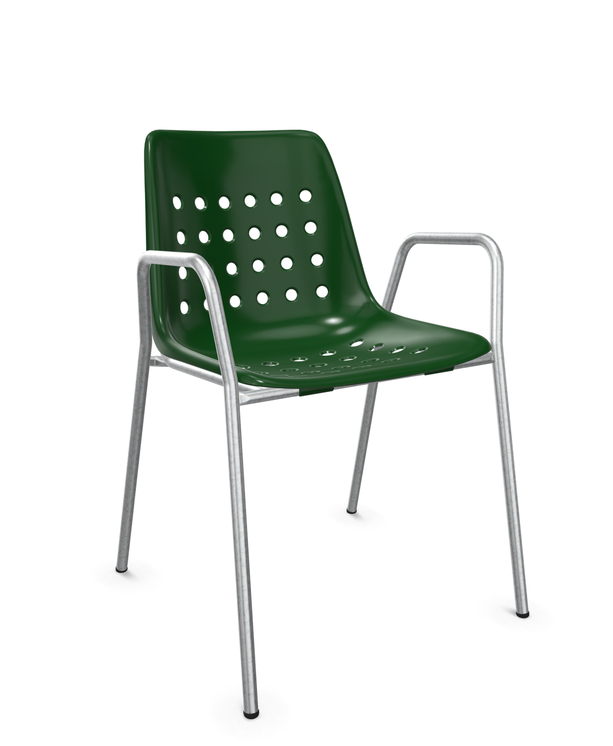 Schaffner Bermuda Fauteuil repas avec accoudoirs tubes ronds