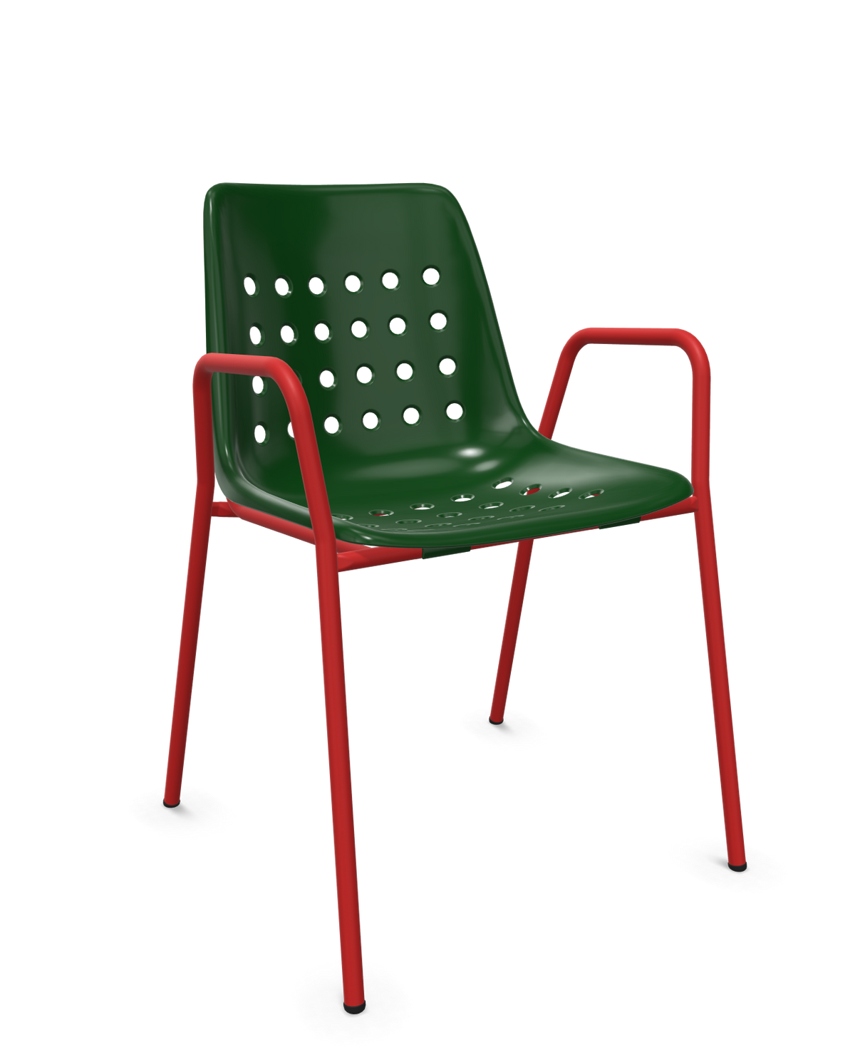 Schaffner Bermuda Fauteuil repas avec accoudoirs tubes ronds